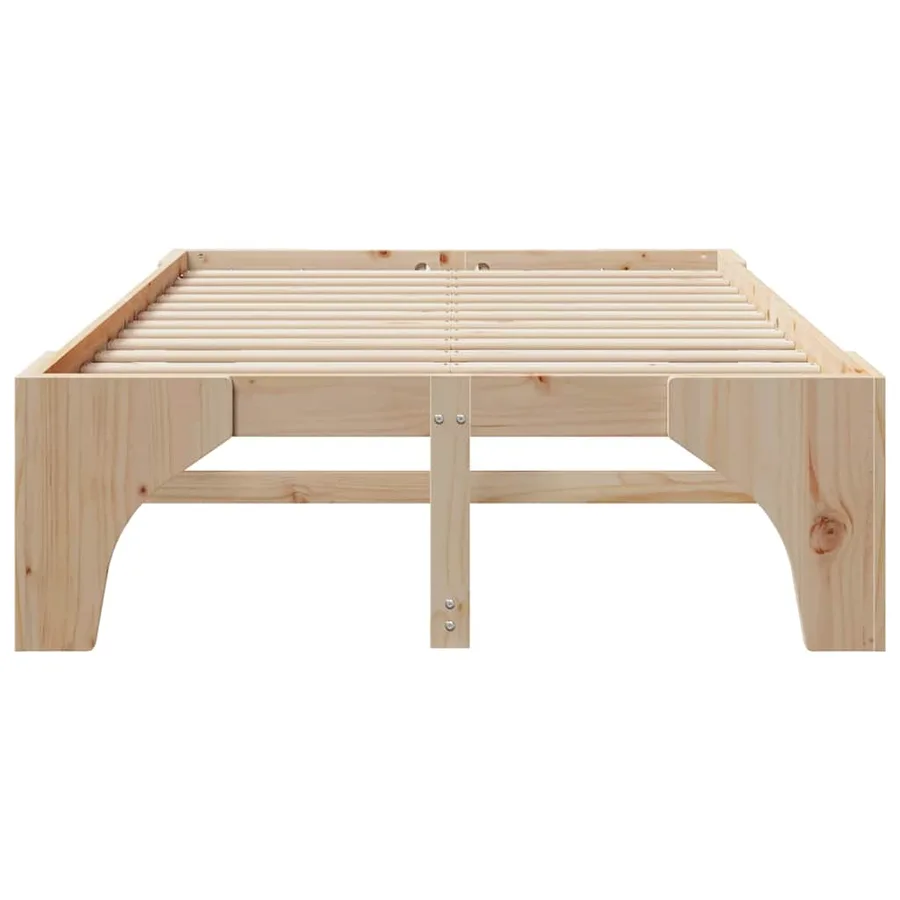 Cadre de lit Marron 120 x 200 cm Pin massif - 5