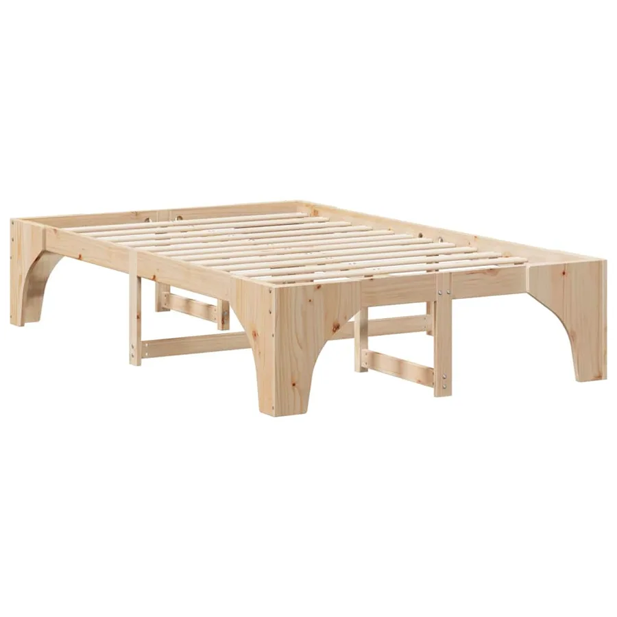 Cadre de lit Marron 120 x 200 cm Pin massif - 7