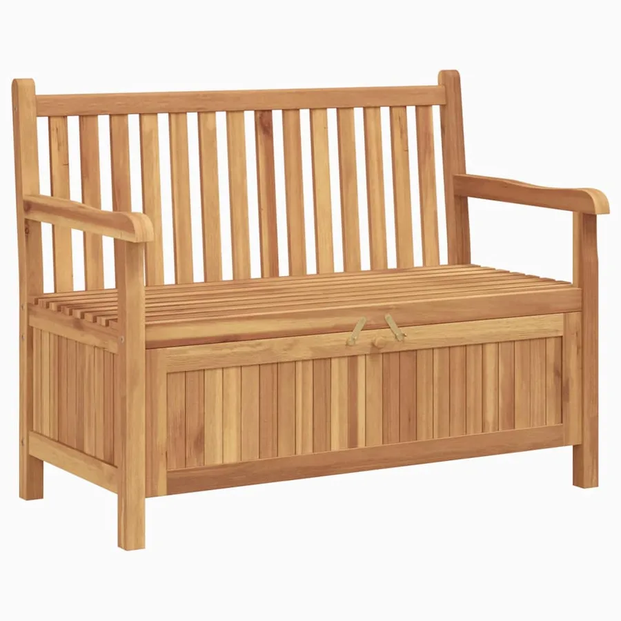 Banc de jardin avec porte 114 x 60 x 90 cm Bois de teck massif - 2