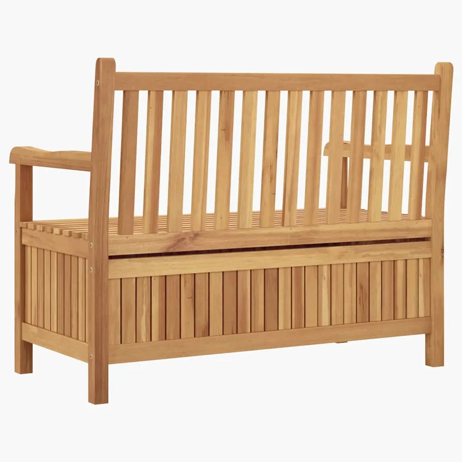 Banc de jardin avec porte 114 x 60 x 90 cm Bois de teck massif - 7