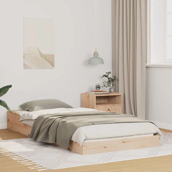 Cadre de lit Naturel 100 x 220 cm Pin massif