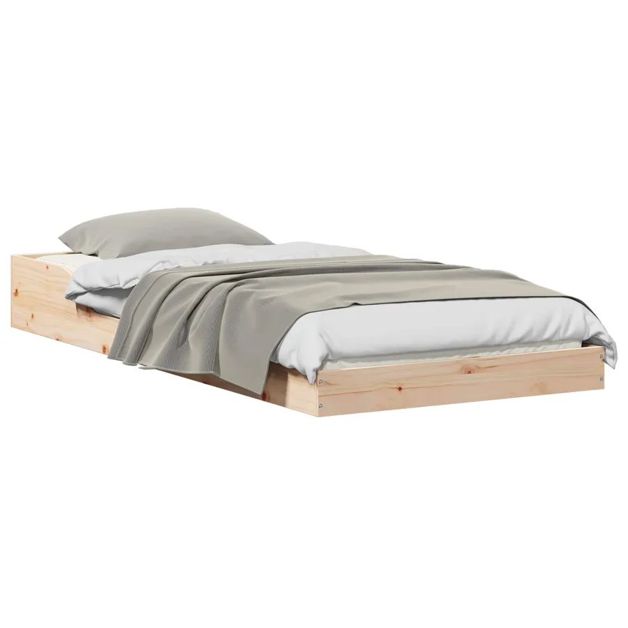 Cadre de lit Naturel 100 x 220 cm Pin massif - 2