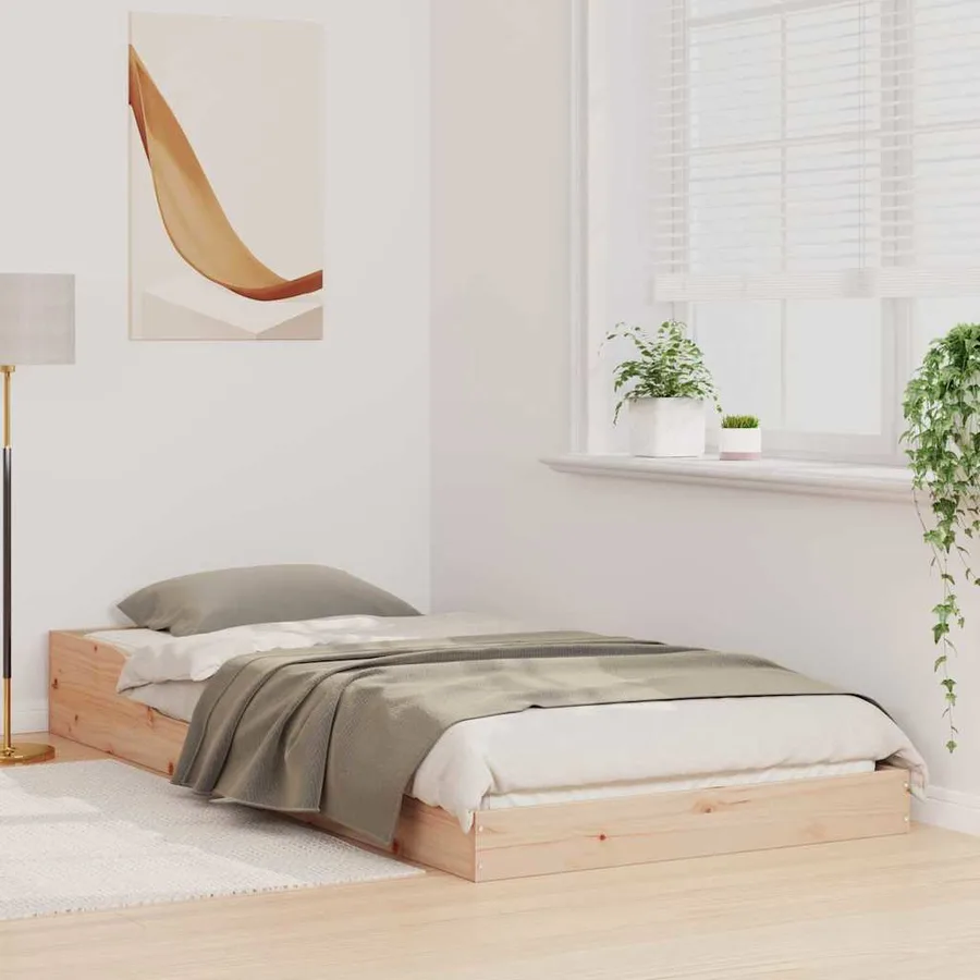 Cadre de lit Naturel 100 x 220 cm Pin massif - 4