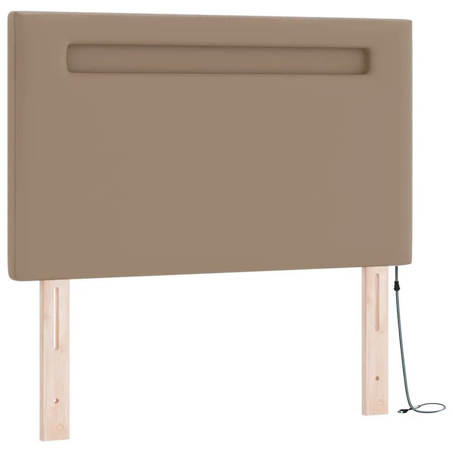 Lit à ressorts avec matelas Cappuccino 120 x 200 cm Simili cuir - 7