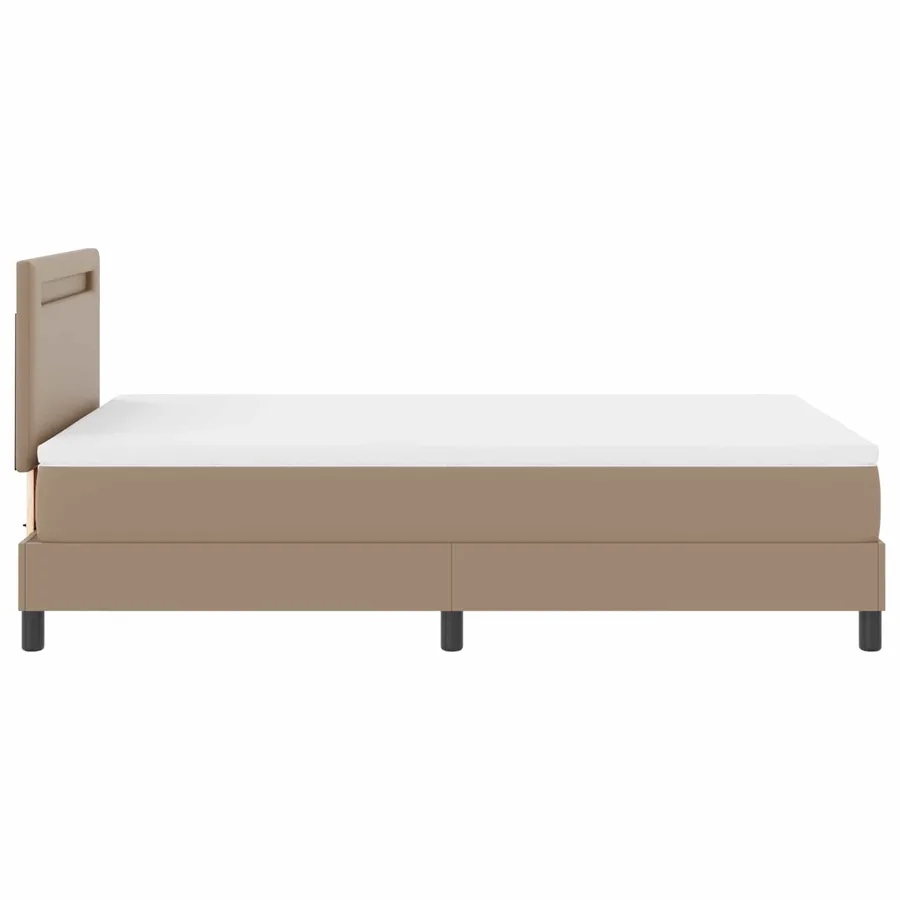 Lit à ressorts avec matelas Cappuccino 120 x 200 cm Simili cuir - 9