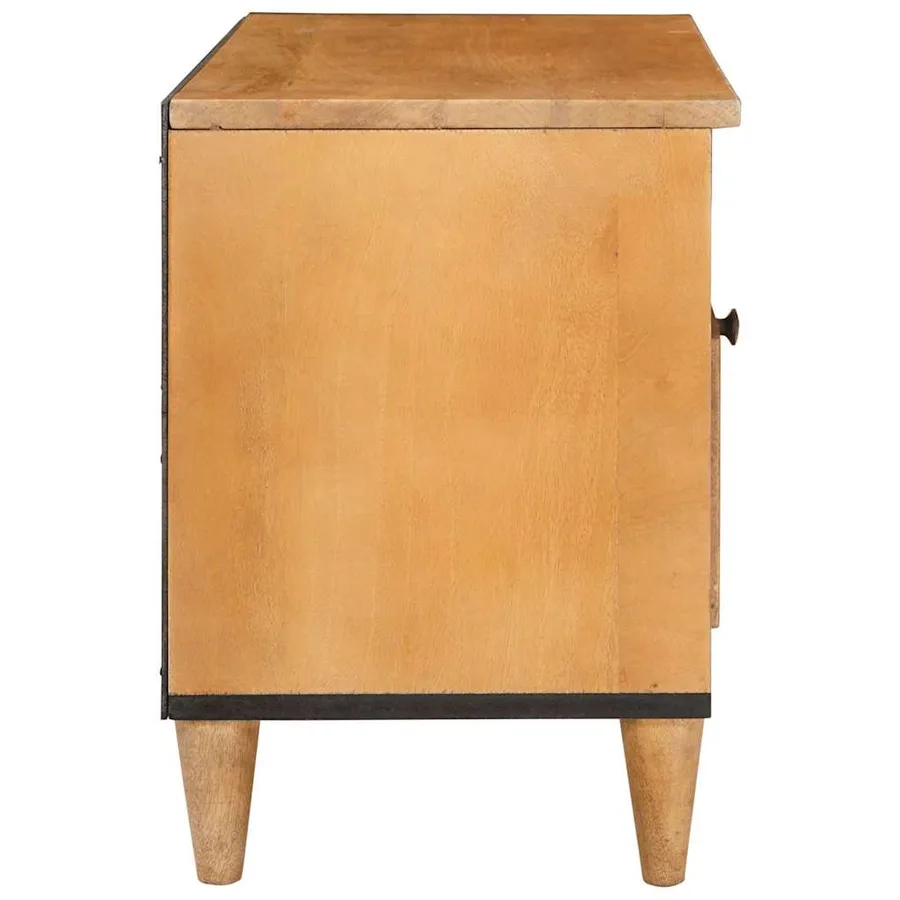 Meuble TV avec tiroir 80 x 33 x 46 cm Bois de mangue massif - 4