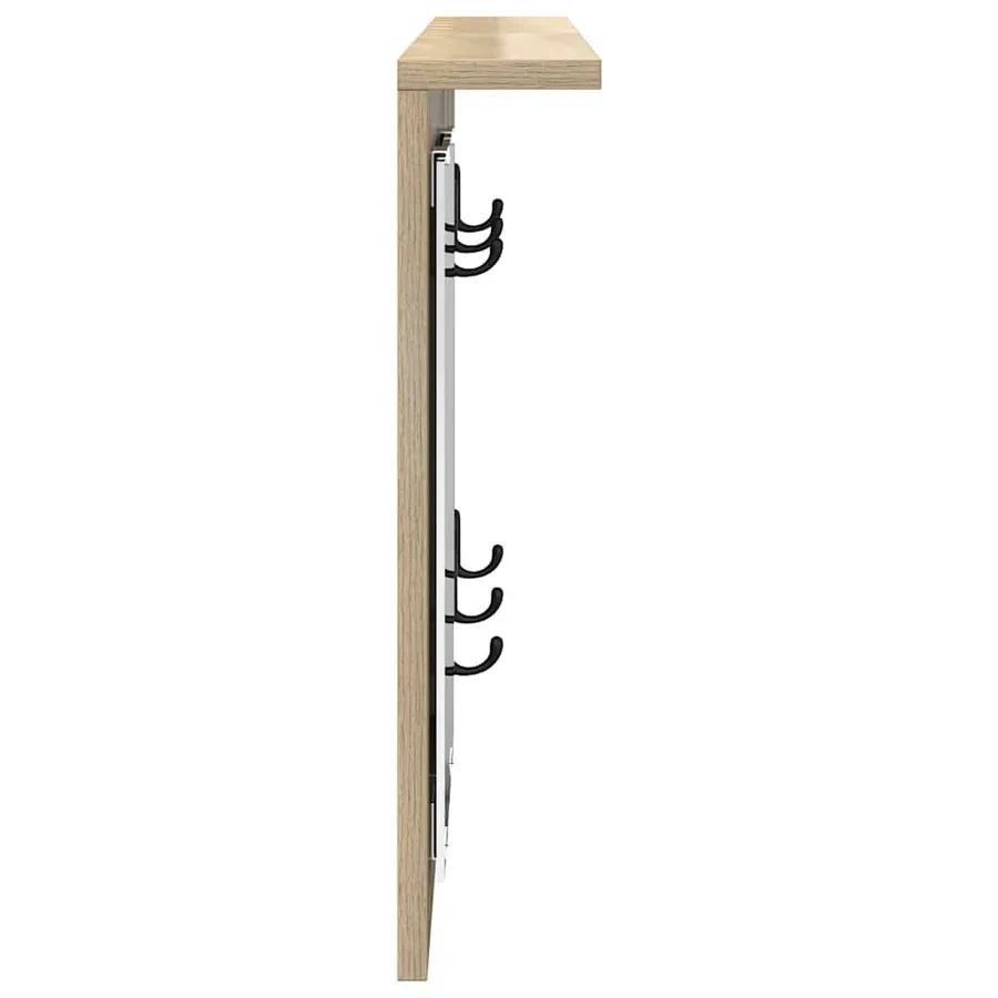 Porte-manteau mural avec étagère Chêne sonoma 85 x 10 x 45 cm - 6