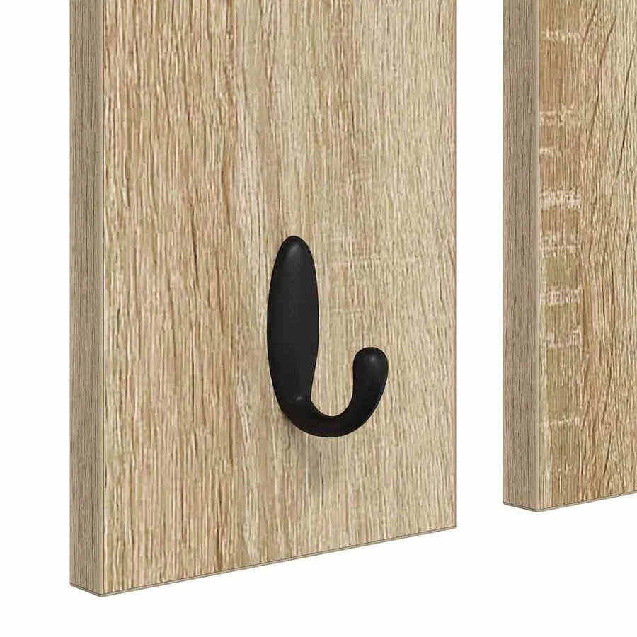 Porte-manteau mural avec étagère Chêne sonoma 85 x 10 x 45 cm - 9