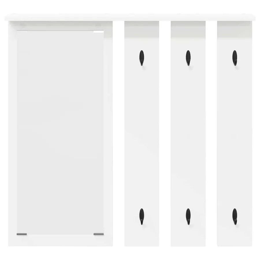 Porte-manteau mural Blanc 84 x 10 x 80 cm Bois d'ingénierie - 5