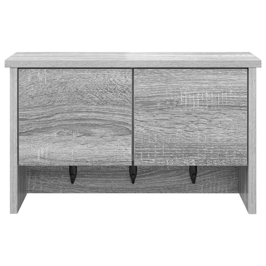 Porte-manteau mural avec étagère Gris Sonoma 50 x 20 x 30 cm - 6