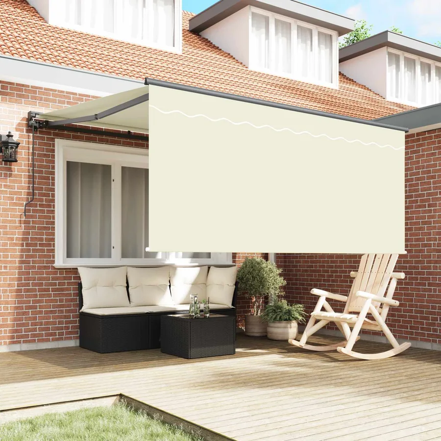 Auvent Rétractable Crème 300 x 250 cm Polyester et Aluminium - 3