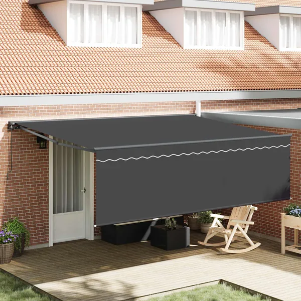 Auvent Rétractable Anthracite 450 × 300 cm
