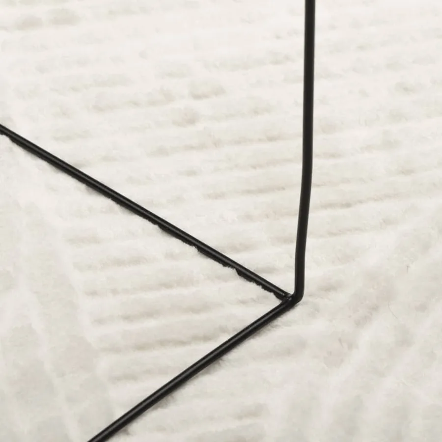 Tapis IZA poils courts style scandinave crème Ø 80 cm - 8