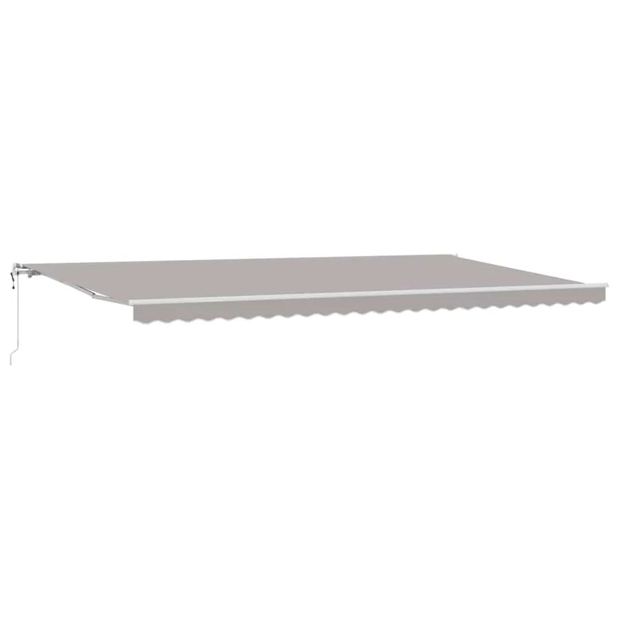 Auvent rétractable Gris clair 600 × 300 cm Tissu et Aluminium - 2