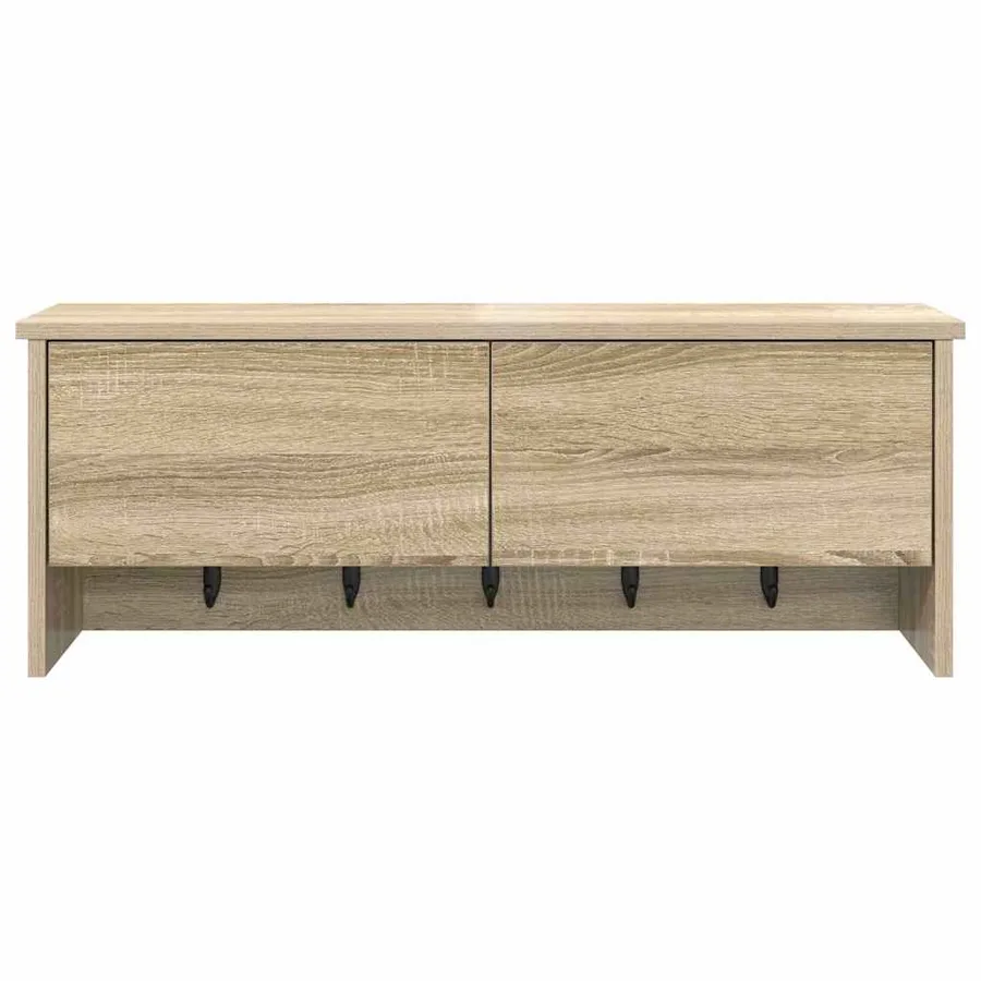 Porte-manteau mural avec étagère Chêne Sonoma 80 x 20 x 30 cm - 6