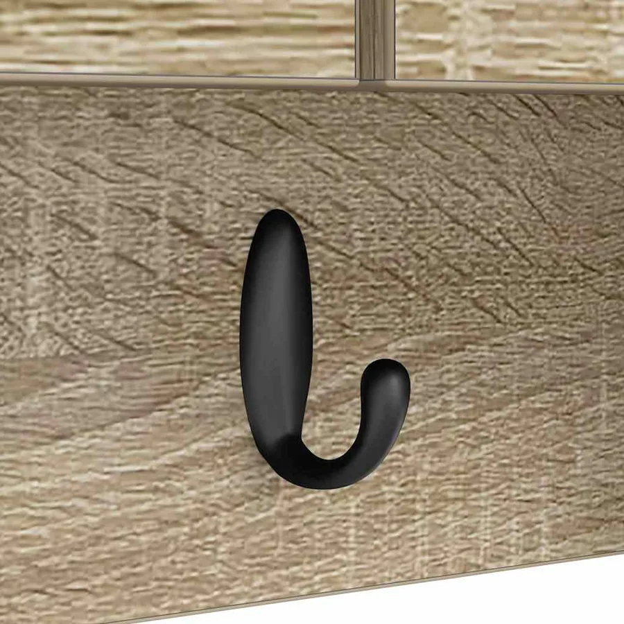 Porte-manteau mural avec étagère Chêne Sonoma 80 x 20 x 30 cm - 8
