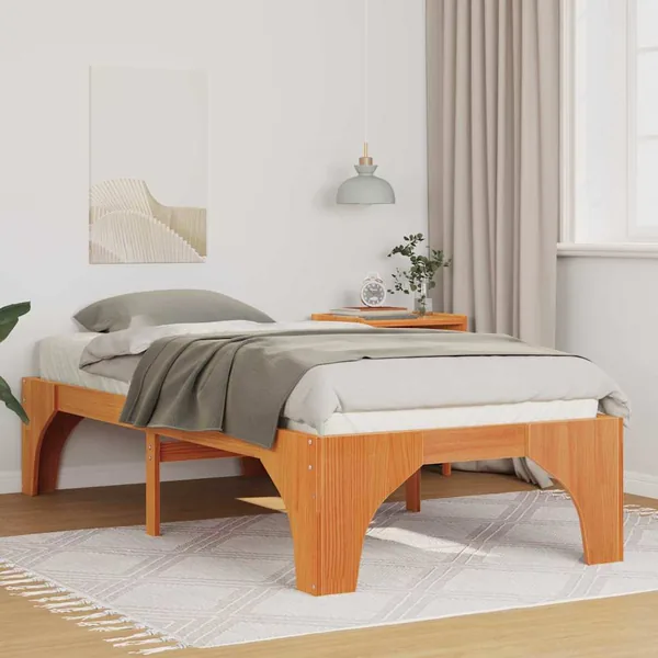 Cadre de lit Marron 75 x 190 cm Pin massif
