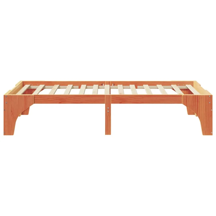 Cadre de lit Marron 75 x 190 cm Pin massif - 6