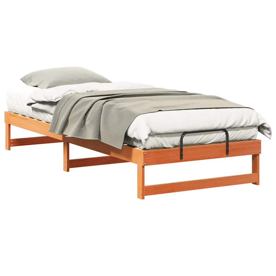 Cadre de lit Marron 90 x 220 cm Pin massif - 2