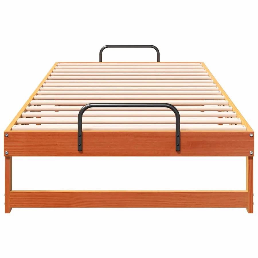 Cadre de lit Marron 90 x 220 cm Pin massif - 5