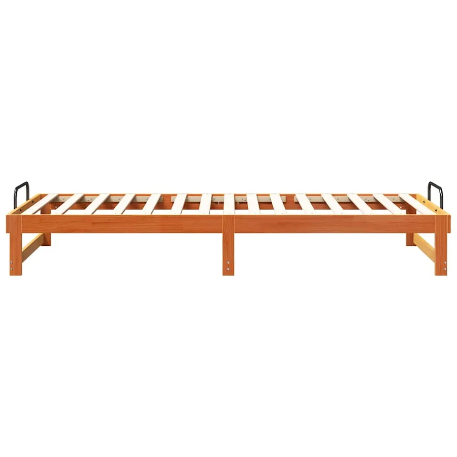 Cadre de lit Marron 90 x 220 cm Pin massif - 6