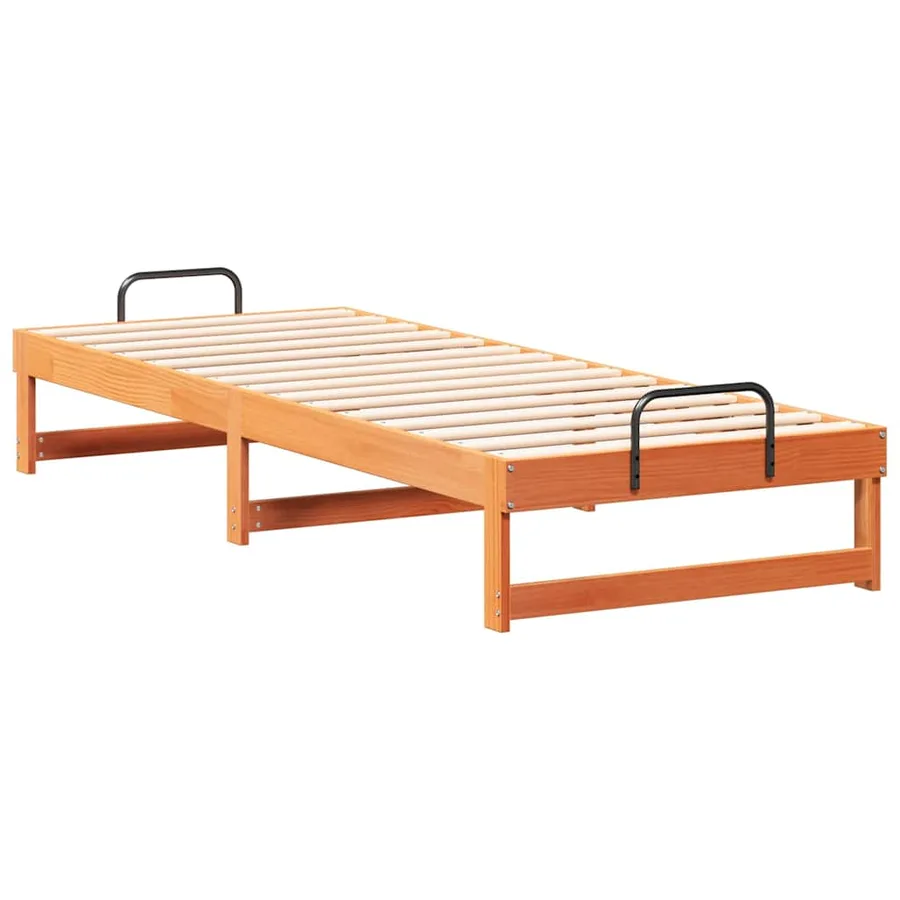 Cadre de lit Marron 80 x 210 cm Pin massif - 4