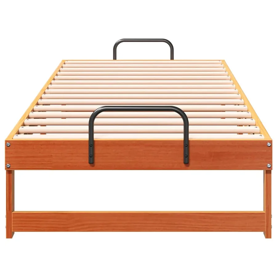 Cadre de lit Marron 80 x 210 cm Pin massif - 5