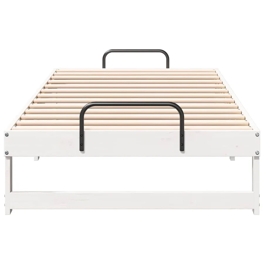 Cadre de lit Blanc 90 x 200 cm Pin massif - 5