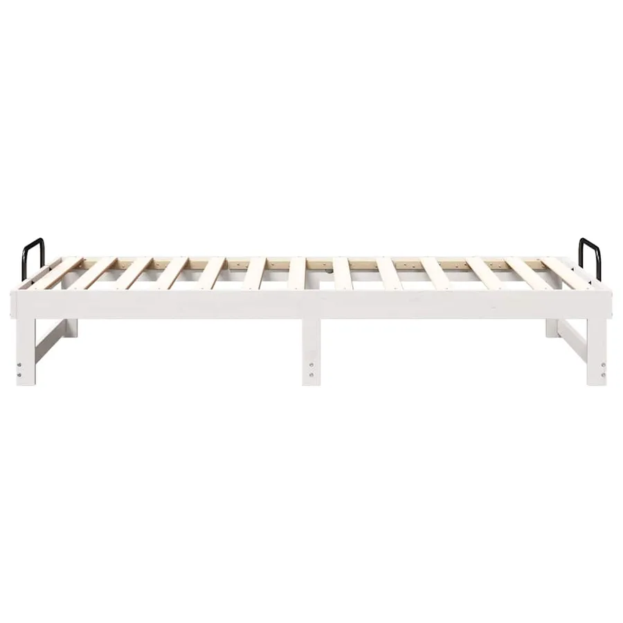 Cadre de lit Blanc 90 x 200 cm Pin massif - 6