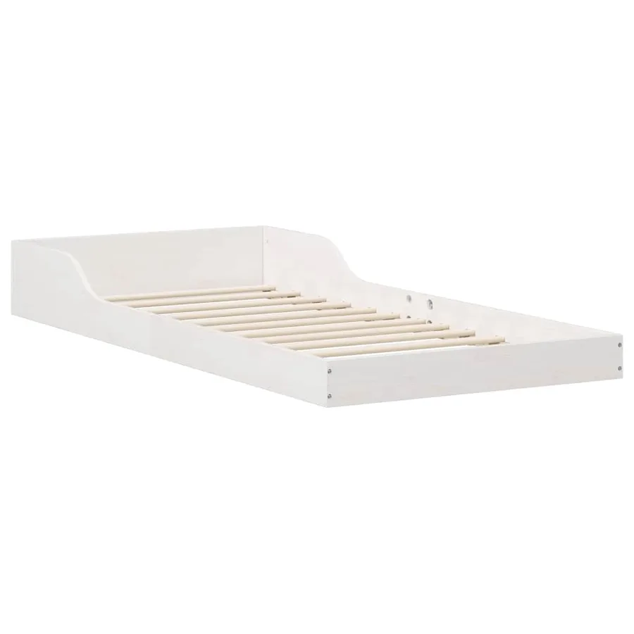Cadre de lit Blanc 90 x 210 cm Pin massif - 4