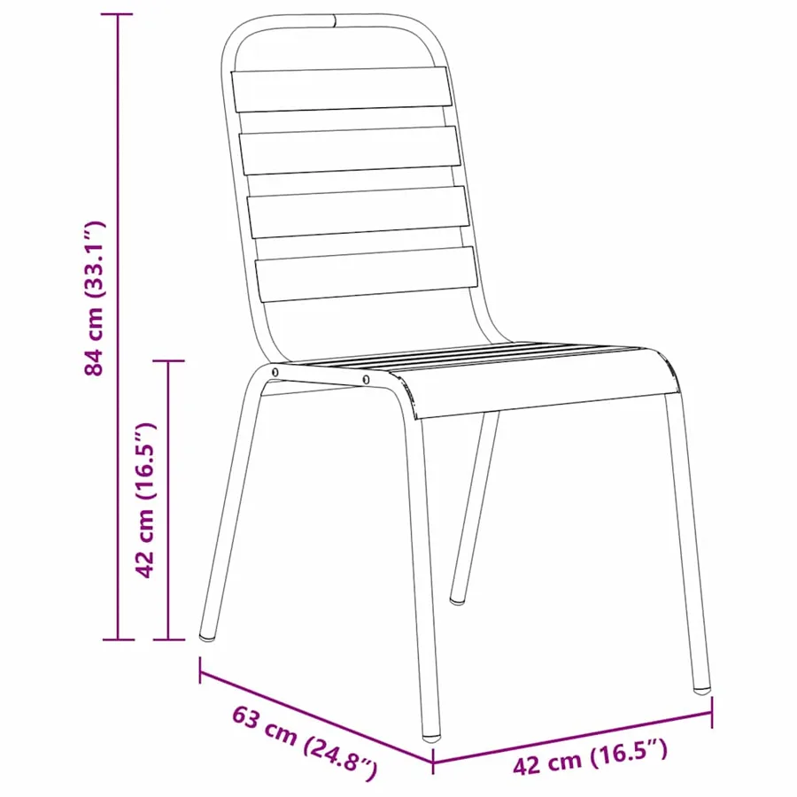 Ensemble de salle à manger pour jardin 9 pcs Anthracite - 11