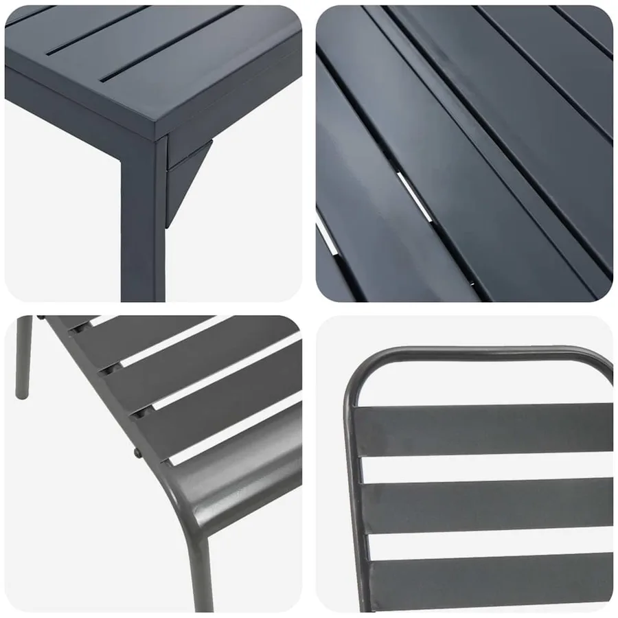 Ensemble de salle à manger pour jardin 9 pcs Anthracite - 9