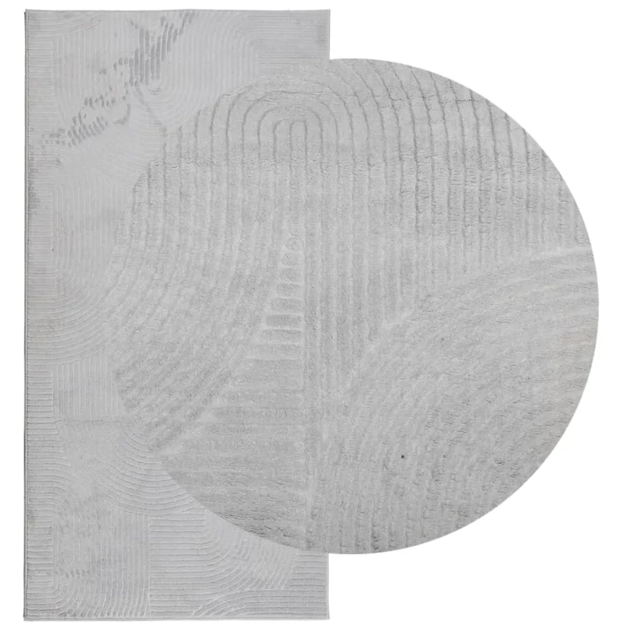 Tapis IZA poils courts style scandinave gris 100x200 cm - 3