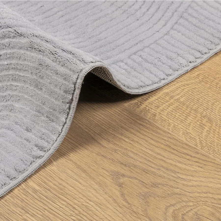 Tapis IZA poils courts style scandinave gris 100x200 cm - 6