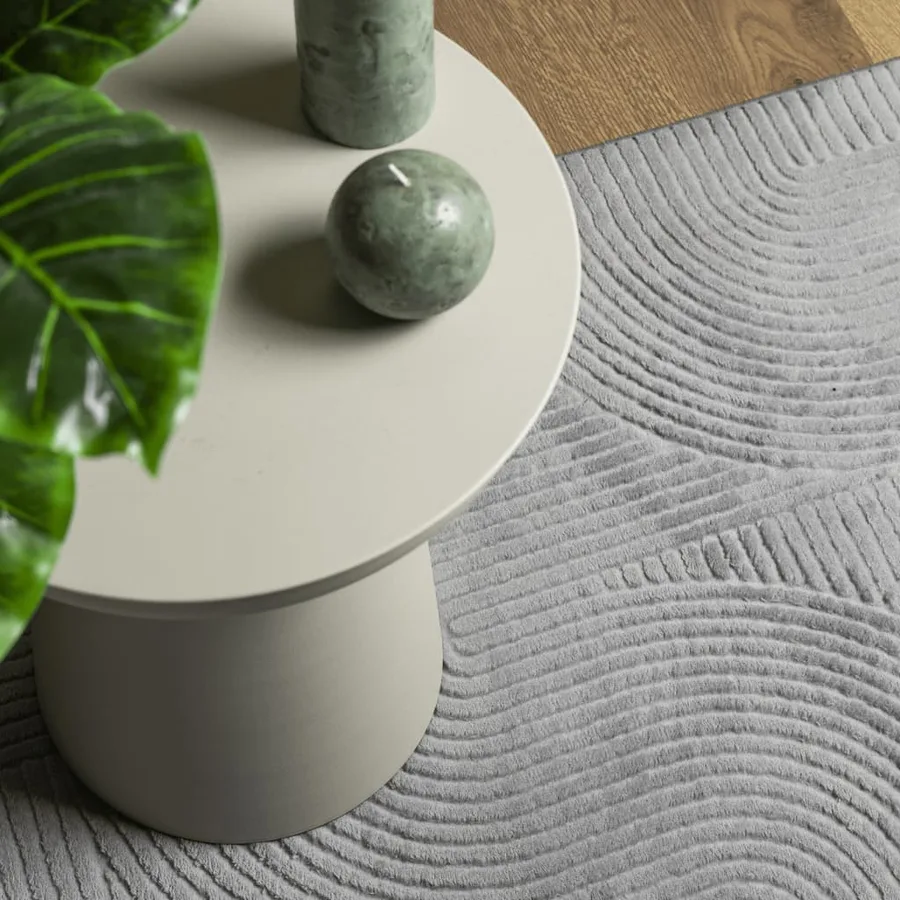 Tapis IZA poils courts style scandinave gris 100x200 cm - 7