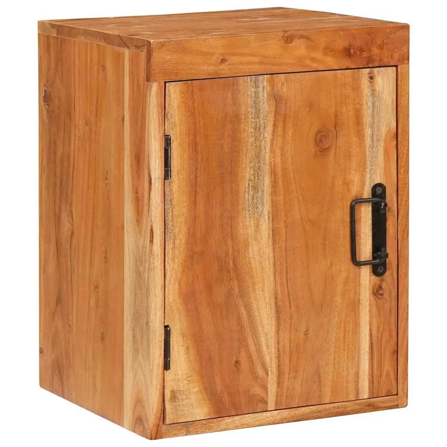 Table de chevet Marron 35 x 33 x 48 cm Bois d'acacia massif - 2