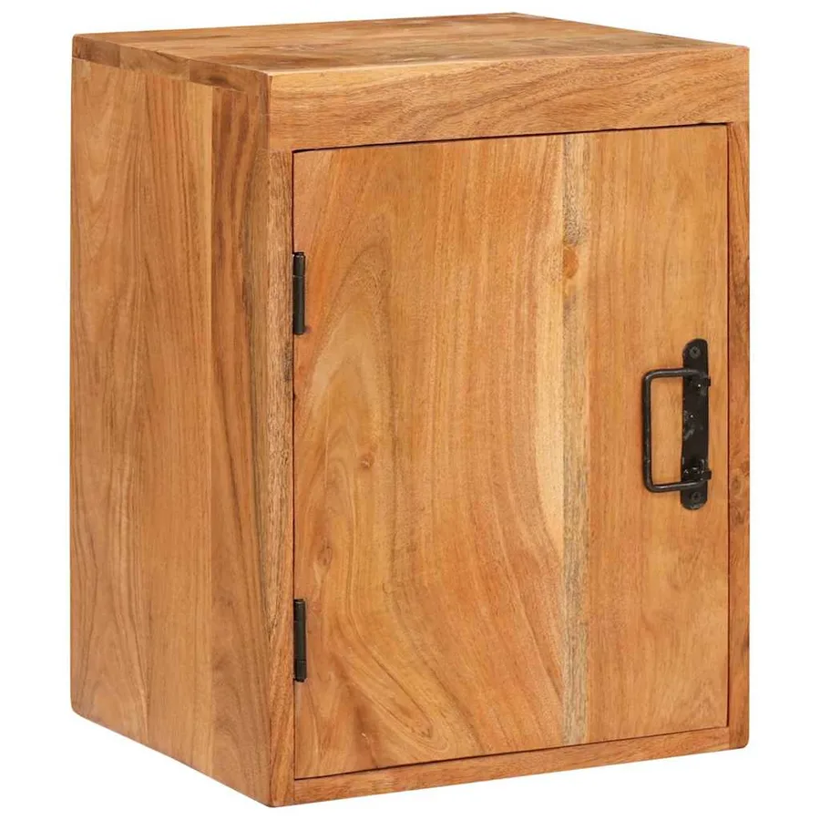Table de chevet Marron 35 x 33 x 48 cm Bois d'acacia massif - 3