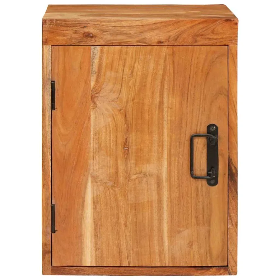 Table de chevet Marron 35 x 33 x 48 cm Bois d'acacia massif - 5