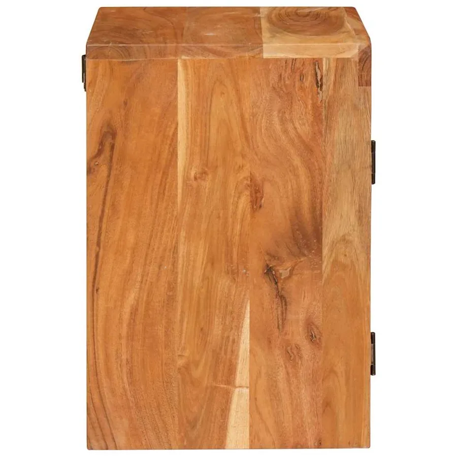 Table de chevet Marron 35 x 33 x 48 cm Bois d'acacia massif - 6