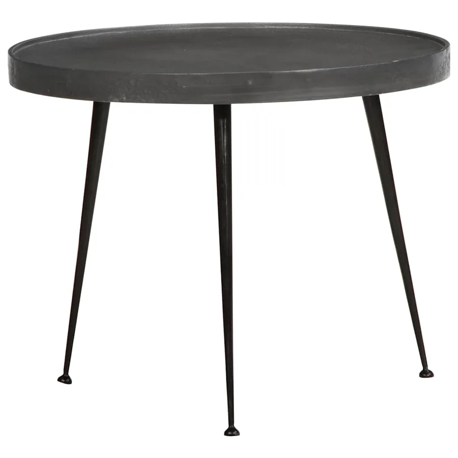 Table basse 3 pcs en bois d'ingénierie noir - 3