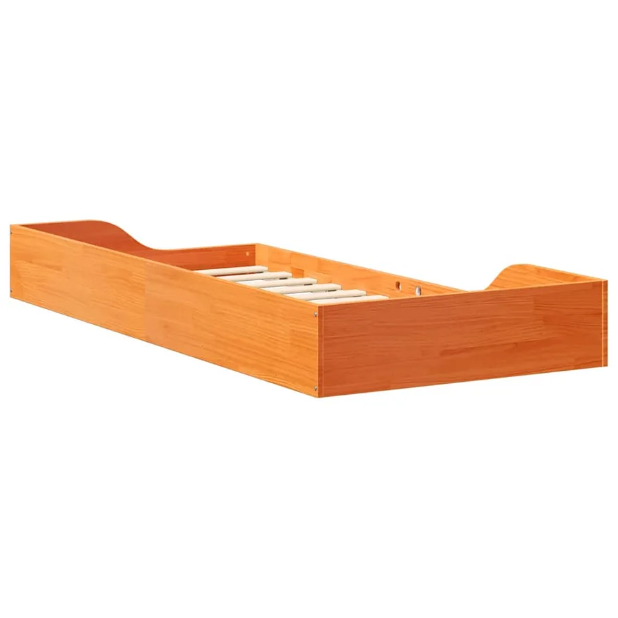 Cadre de lit Brun cire 80 x 200 cm Pin massif - 7
