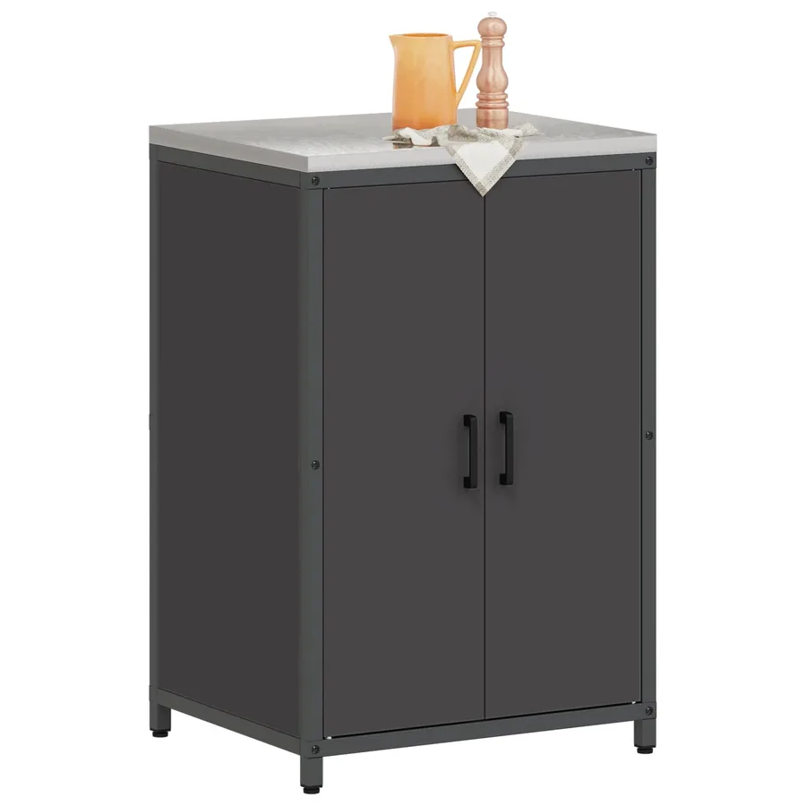 Rangement de cuisine HATTEM Noir 60 x 50 x 92 cm Acier - 3