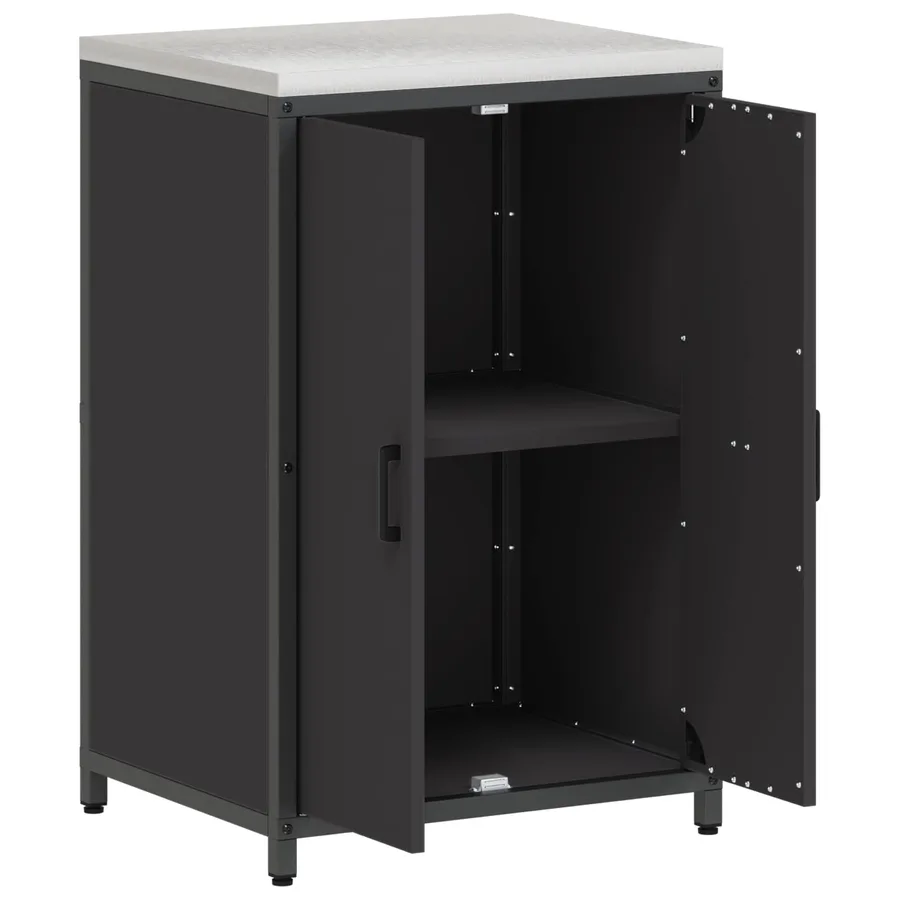Rangement de cuisine HATTEM Noir 60 x 50 x 92 cm Acier - 6