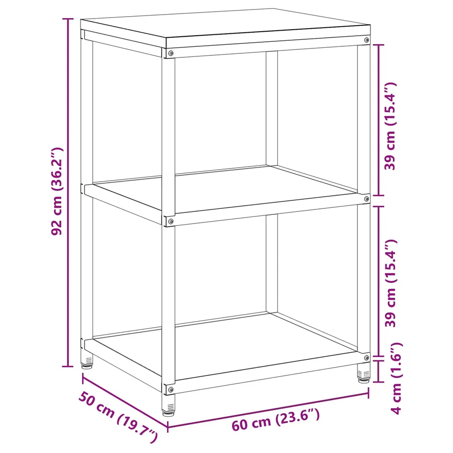 Rangement de cuisine HATTEM Anthracite 60 x 50 x 92 cm Acier - 17