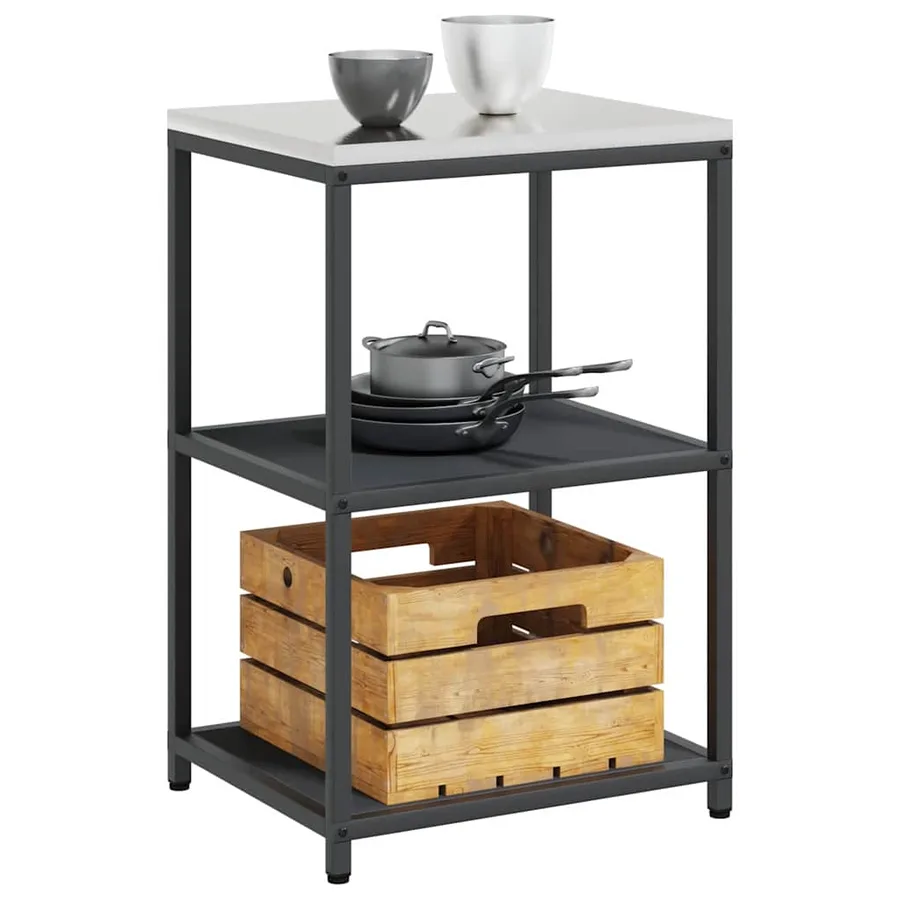 Rangement de cuisine HATTEM Anthracite 60 x 50 x 92 cm Acier - 3