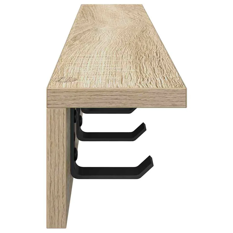 Porte-manteau mural Chêne Sonoma 60 x 10,5 x 10,5 cm - 6