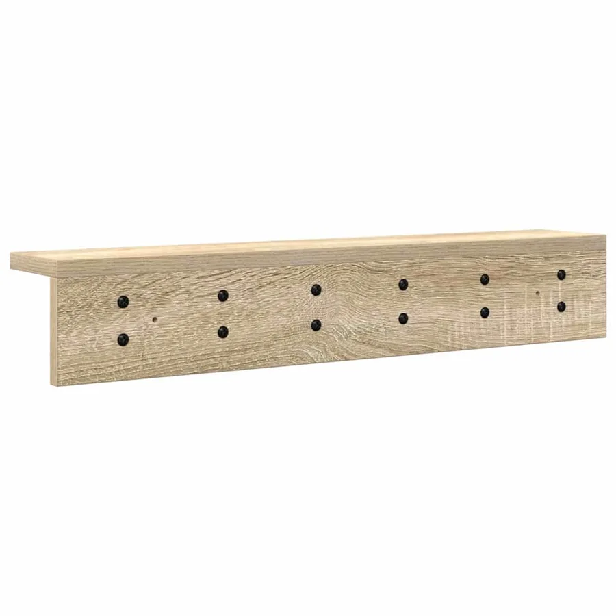 Porte-manteau mural Chêne Sonoma 60 x 10,5 x 10,5 cm - 7