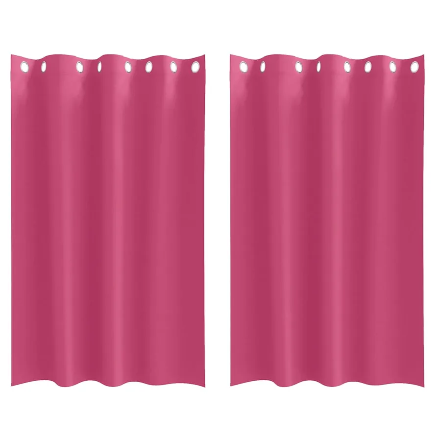 Rideaux occultants avec anneaux 2 pcs Rose vif 175 x 140 cm - 2