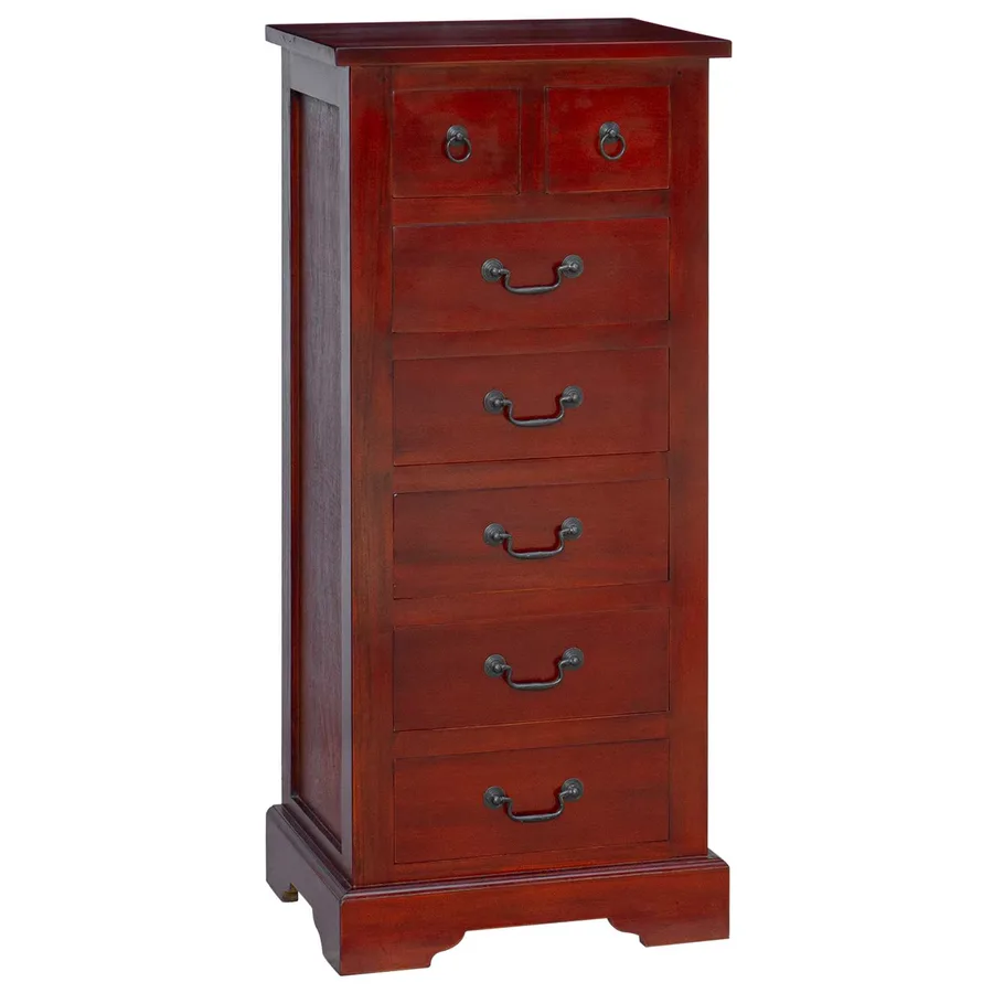 Commode Marron 45 x 35 x 100,5 cm Bois de Mahogany Massif - 2