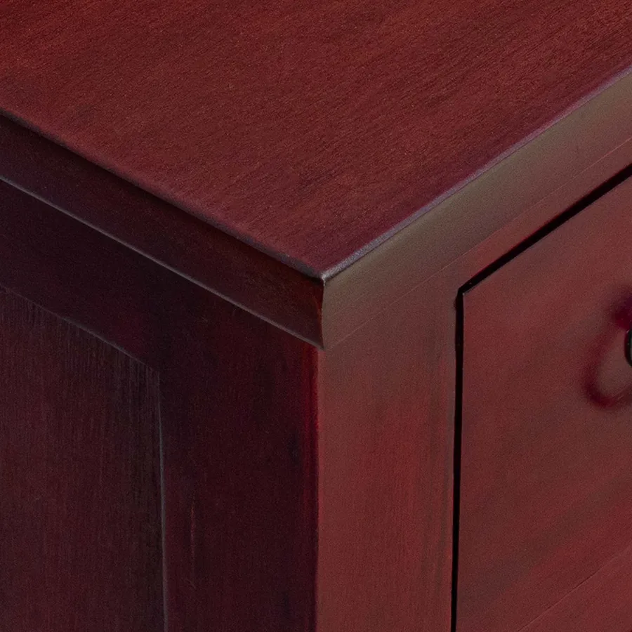 Commode Marron 45 x 35 x 100,5 cm Bois de Mahogany Massif - 9
